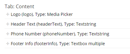 Email Folder Document Type Properties